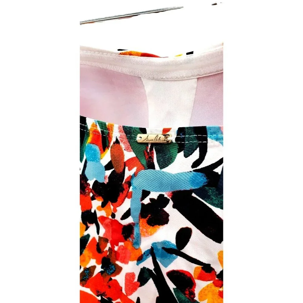 Anne Cole XS Tankini Top Twist Sweetheart Swim Bikini Removable Halter Swimwear
